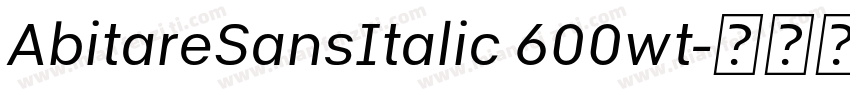 AbitareSansItalic 600wt字体转换